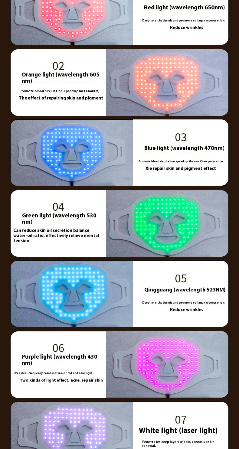Silicone Mask Beauty Instrument Led Beauty Mask Photon Skin Rejuvenation — product image 9